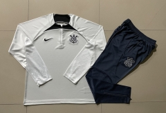2024-2025 Corinthians Light Gray Thailand Soccer Tracksuit-815