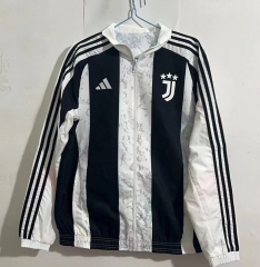 (S-3XL) 2024-2025 Juventus Black&White Double-Sided Wear Thailand Trench Coats-0255