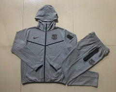24-25 Barcelona Gray Soccer Jacket Uniform With Hat-815