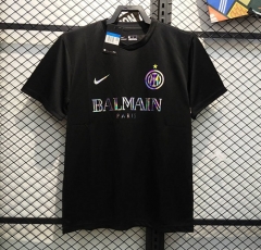 （s-4xl）2024-2025 Inter Milan Black Thailand Soccer Cotton T-shirt-DD3