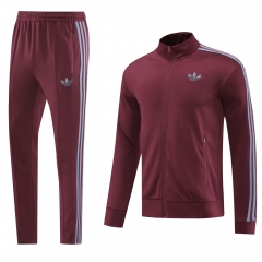 2024-2025 Adida s Dark Red Thailand Soccer Jacket Uniform-LH