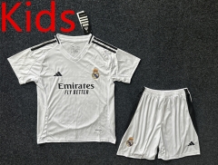 2024-2025 Real Madrid Home White kids  Soccer Uniform-GB