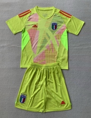 2024-25 Italy Goalkeeper Green Soccer Uniform-AY