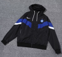 2024-2025 Inter Milan Black Thailand Trench Coats With Hat-815