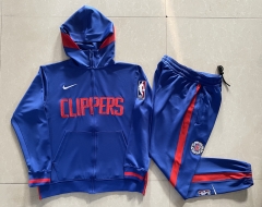 2023-24 Los Angeles Clippers Blue Thailand Soccer Jacket Uniform With Hat-815