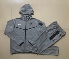2024-25 England Gray Soccer Thailand Jacket Uniform-815