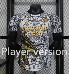Player Version 2024-2025 Real Madrid  White&Black Thailand Soccer Jersey AAA-888