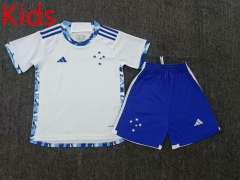 2024-25 Cruzeiro EC Away White Kids/Youth Soccer Uniform-2483