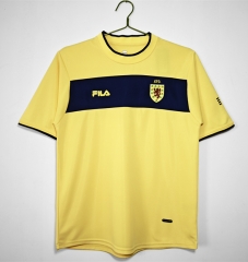 Retro Version 2002 Scotland Away Yellow Thailand Soccer Jersey AAA-C1046