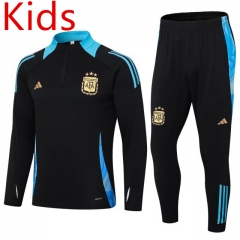 2024-25 Argentina Black Kids/Youth Soccer Tracksuit-411