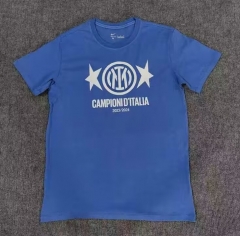 2024-2025 Inter Milan Snake Pattern Blue Thailand Soccer Cotton T-shirt-7411