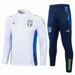 2024-2025 Italy White Thailand Soccer Tracksuit Uniform-815