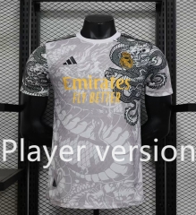 Player Version 2024-2025 Real Madrid  White&Gray Thailand Soccer Jersey AAA-888