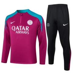 2024-2025 Paris SG Prune Colour Thailand Soccer Tracksuit Uniform-815