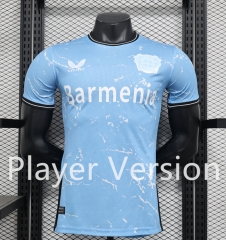 Player Version 2024-2025 Bayer 04 Leverkusen 2nd Away Light Blue Thailand Soccer Jersey AAA-888