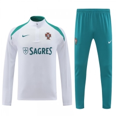 2024-2025 Portugal White Thailand Soccer Tracksuit-4627