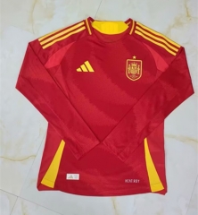 2024-2025 Spain Home Red LS Thailand Soccer Jersey AAA-3876