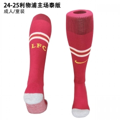 2024-25  Liverpool Home  Red Thailand Soccer Socks