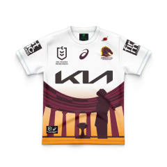 24-25 Mustang Away White Thailand kids Rugby Shirt