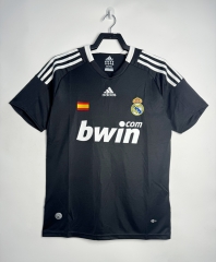 Retro Version 08-09 Real Madrid Away Black Thailand Soccer Jersey AAA-811