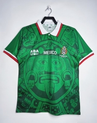 Retro Version 1998 Mexico Home Green Thailand Soccer Jersey AAA-811