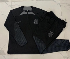 2024-2025 Corinthians Black Thailand Soccer Tracksuit-815
