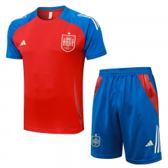 2024-2025 Spain Red Short-Sleeved Thailand Soccer Tracksuit-815
