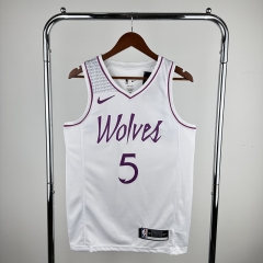2024 Minnesota Timberwolves White #5 NBA Jersey-311