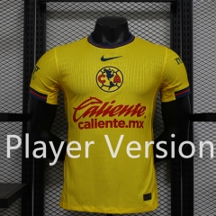 Player Version 2024-2025 Club America Home Yellow Thailand Soccer Jersey AAA-888