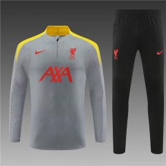2024-2025 Liverpool Gray Thailand Soccer Tracksuit-411