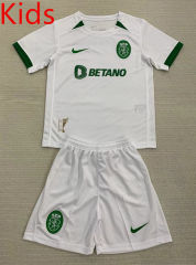 2024-2025 Sporting Clube de Portugal White  Kid/Youth Soccer Uniform-AY
