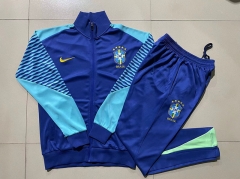 2024-2025 Brazil Camouflage Blue Thailand Soccer Jacket Uniform -815