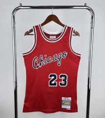 84-85 Retro Version Chicago Bulls Red #23 NBA Jersey-311