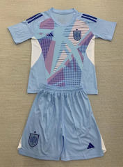 2024-2025 Spain Goalkeeper Blue Soccer Uniform-AY