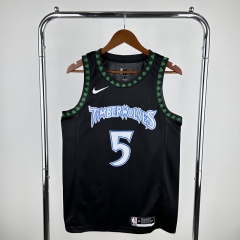2018 Minnesota Timberwolves Black #5 NBA Jersey-311