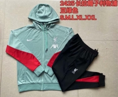 2024-25  Liverpool Light Green Thailand Soccer Jacket Uniform with Hat-815