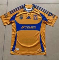 (S-4XL) 2024-2025 Tigres UANL Home Yellow Thailand Soccer Jersey AAA-912