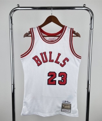 84-85 Retro Version Chicago Bulls White #23 NBA Jersey-311