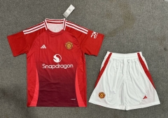 2024-2025 Manchester United Home Red  Soccer Uniform-6748