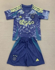 2024-2025 Correct Version Ajax Away Blue Soccer Uniform-AY