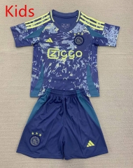 2024-2025 Correct Version Ajax Gray Kid/Youth Soccer Uniform-AY