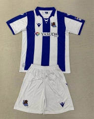2024-25  Real Sociedad Home White& Royal Blue Soccer Uniform-AY