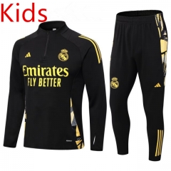 2024-25 Real Madrid Black Kids/Youth Soccer Tracksuit-411
