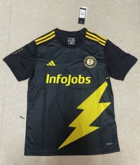 (S-4XL) 2024-2025 Rayo de Barcelona Black Thailand Soccer Jersey AAA-422