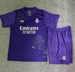 2024-25 Y3 Real Madrid Purple Soccer Uniform-709