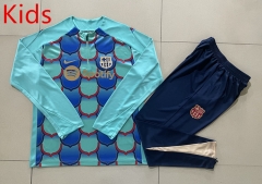 2024-2025 Barcelona Green Kid-Youth Soccer Tracksuit -815