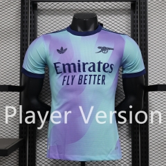 Player Version 2024-2025 Arsenal 2nd Away Blue&Purple Thailand Soccer Jersey AAA-888