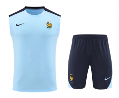 2024-2025 France Light Blue Soccer Vest Uniform-418