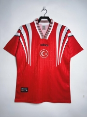 Retro Version 1996 Turkey Home Red Thailand Soccer Jersey AAA-811