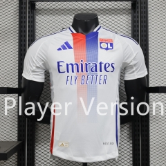 Player Version 2024-2025 Olympique Lyonnais Home White Thailand Soccer Jersey AAA-888